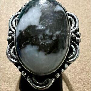 925 white buffalo ring